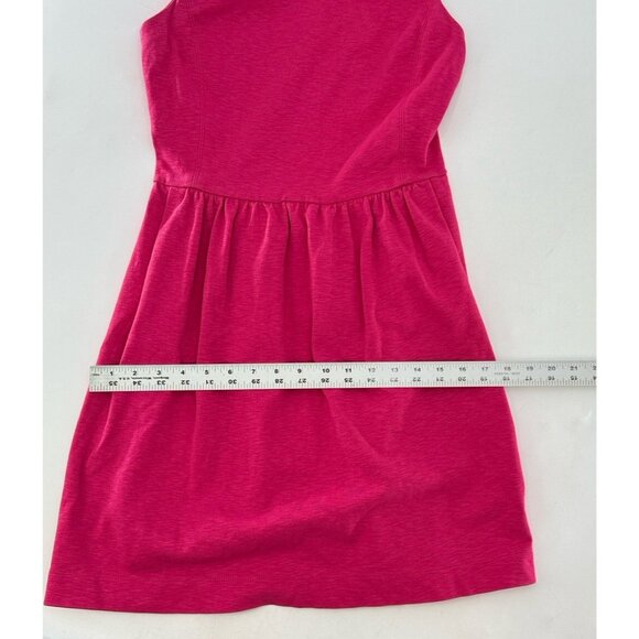 J.Crew Factory DayBreak Fuchsia Cotton Dress Pockets Size XS Preppy FLAWS - Picture 14 of 14